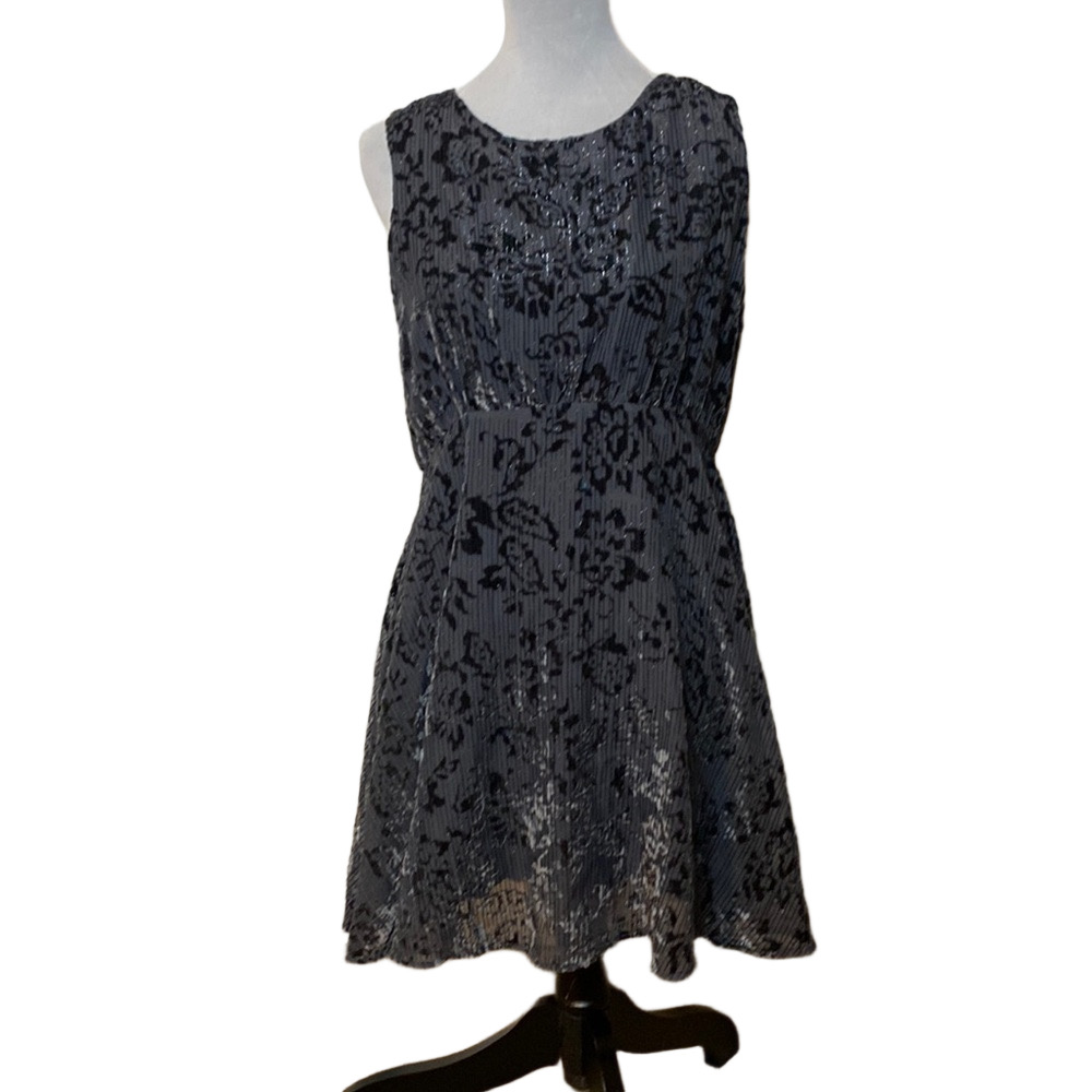 Free People Black and Gray Sleeveless Dress